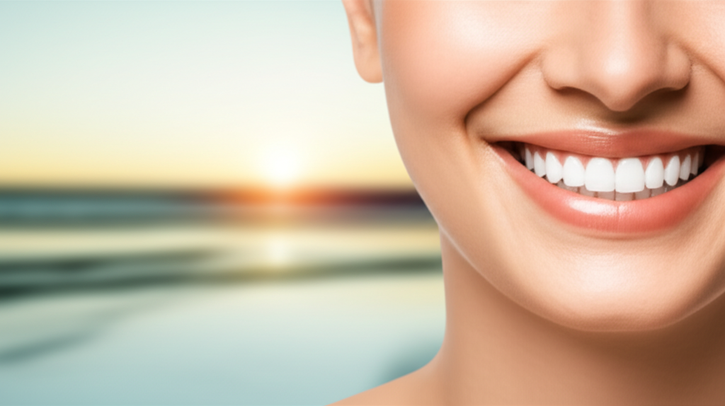 Smiling woman with healthy teeth